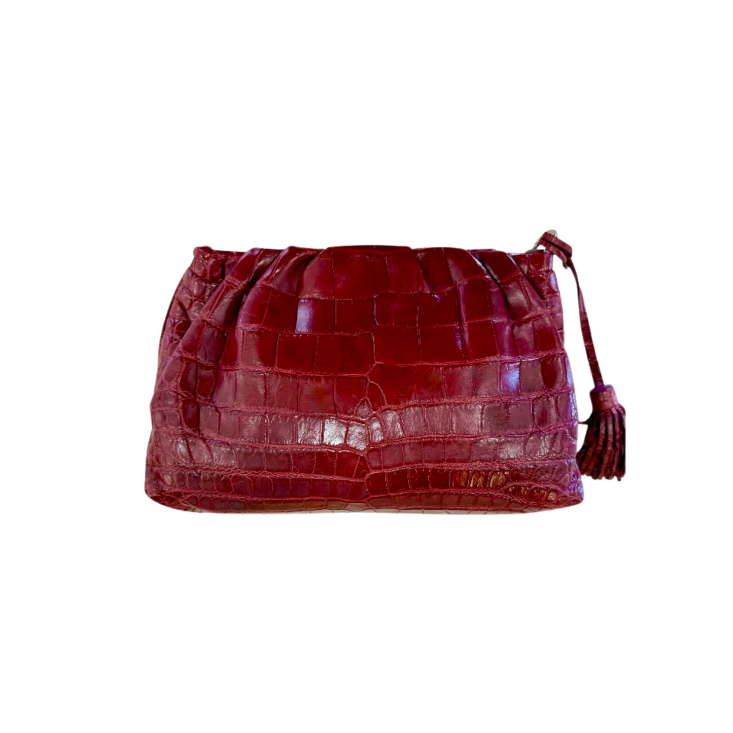 Monaco Clutch in Matte Crocodile Belly Skin