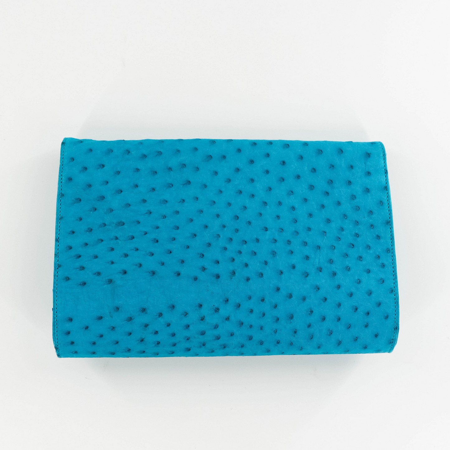 Big Clutch in Turquoise Ostrich