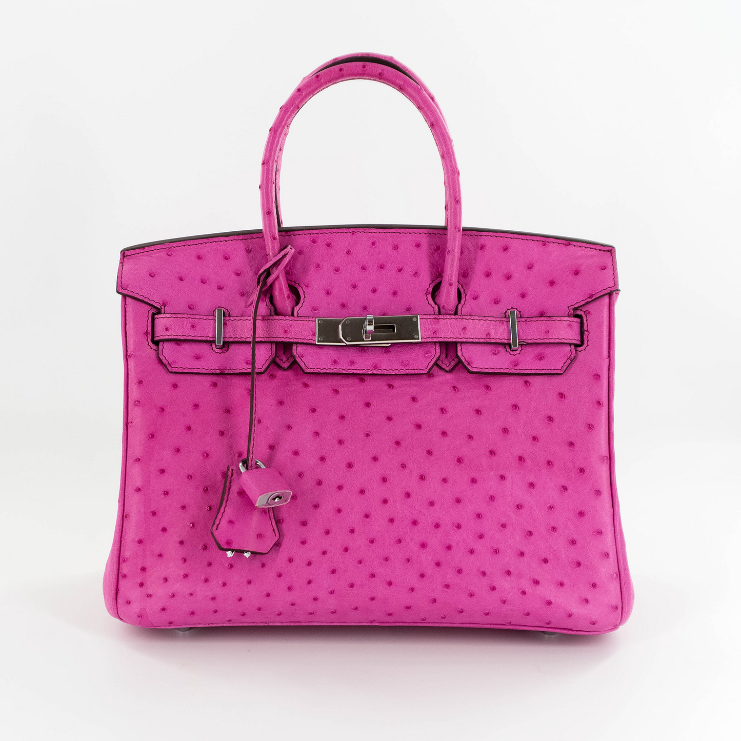 Duchess Handbag in Pink Ostrich Skin