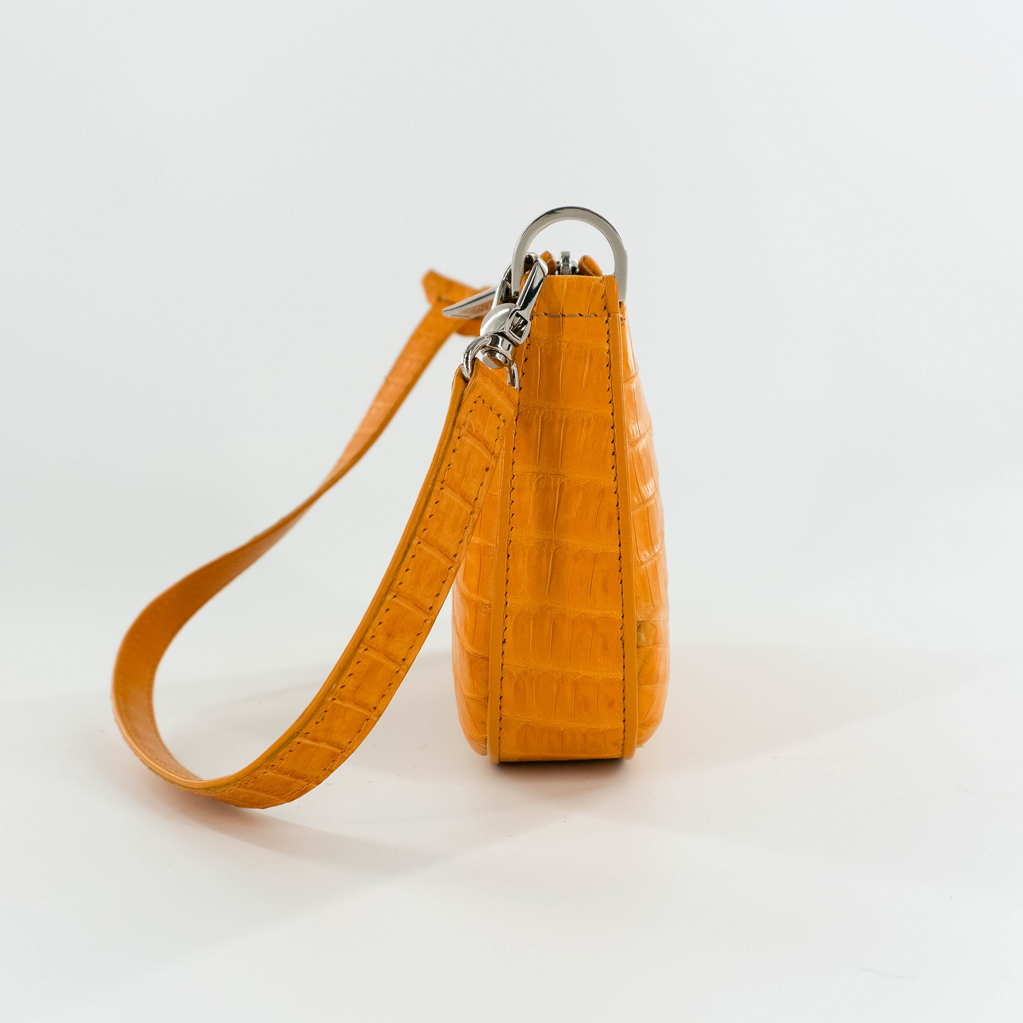 Small Messenger in Yellow Hornback Crocodile Skin