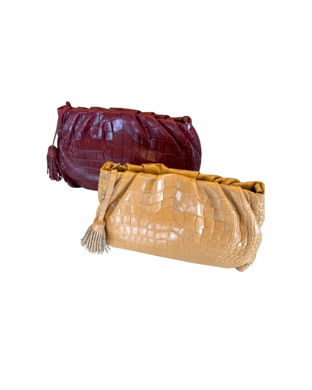 Monaco Clutch in Matte Crocodile Belly Skin