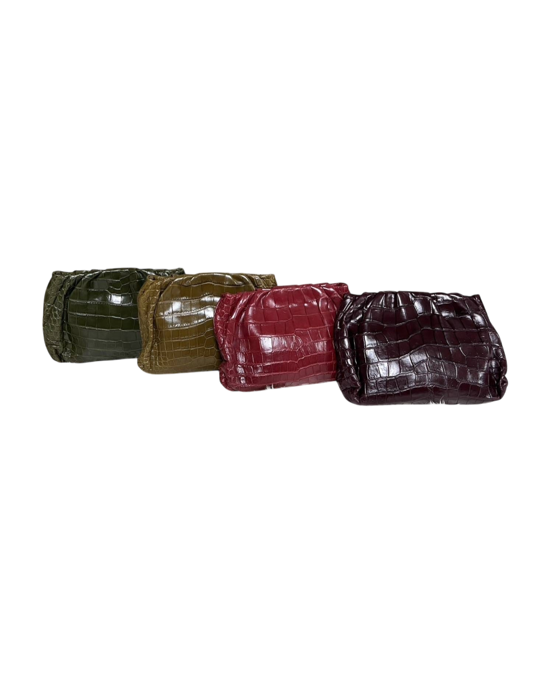 Monaco Clutch in Matte Crocodile Belly Skin