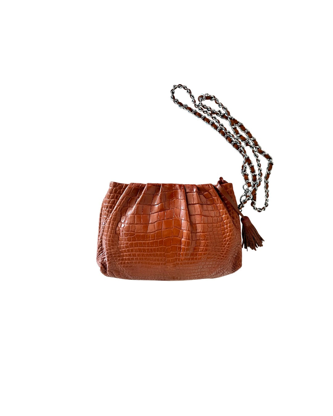 Monaco Clutch in Matte Crocodile Belly Skin