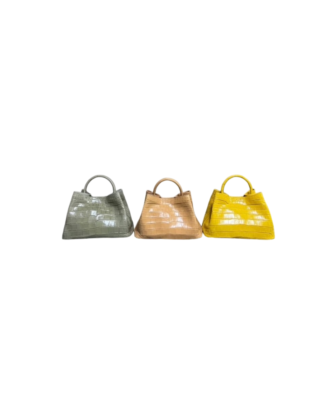 Darling Handbag in Beige Crocodile Belly Skin