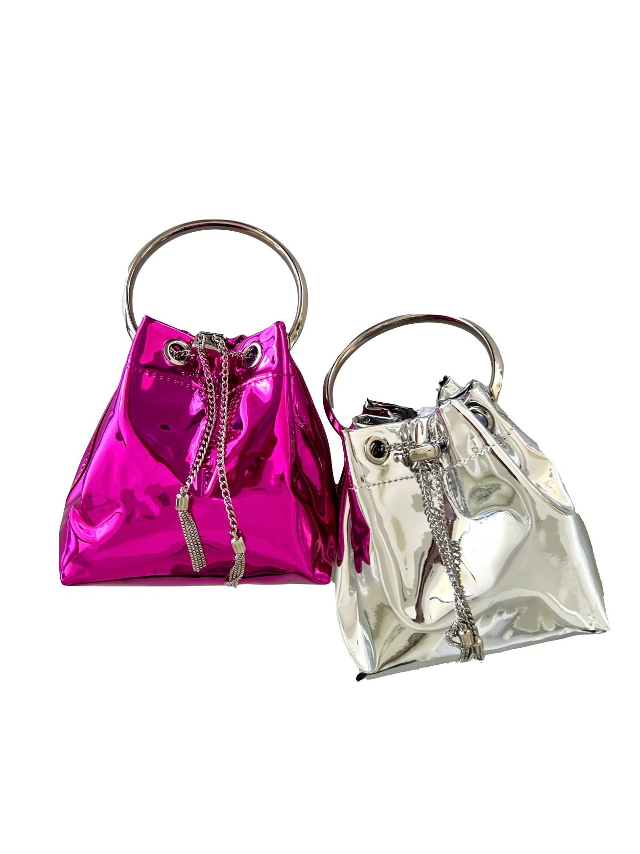 Metallic Bucket Bag