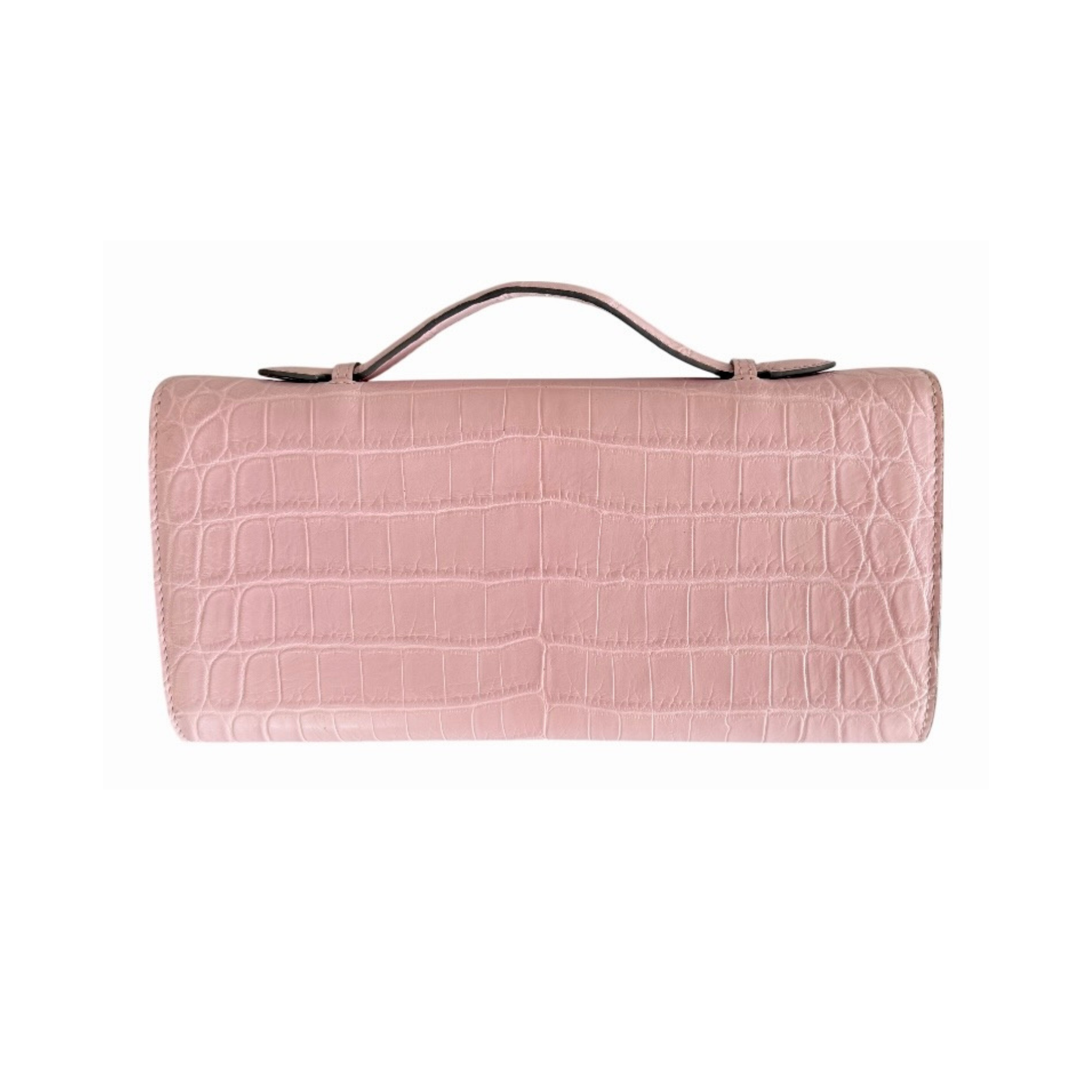 Long Clutch in Baby Pink Matte Nile Crocodile Skin