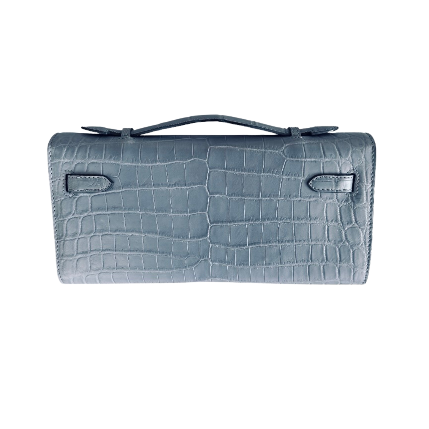 Princess Clutch in Light Blue Matte Nile Crocodile Skin