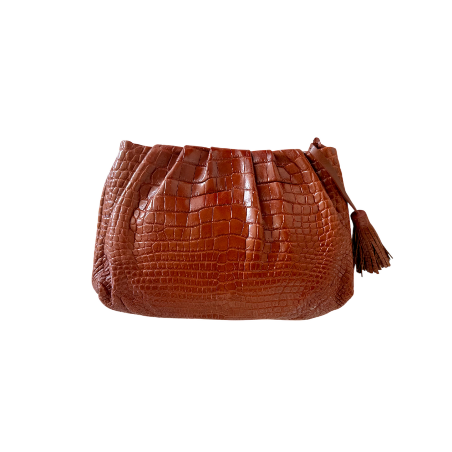 Monaco Clutch in Matte Crocodile Belly Skin