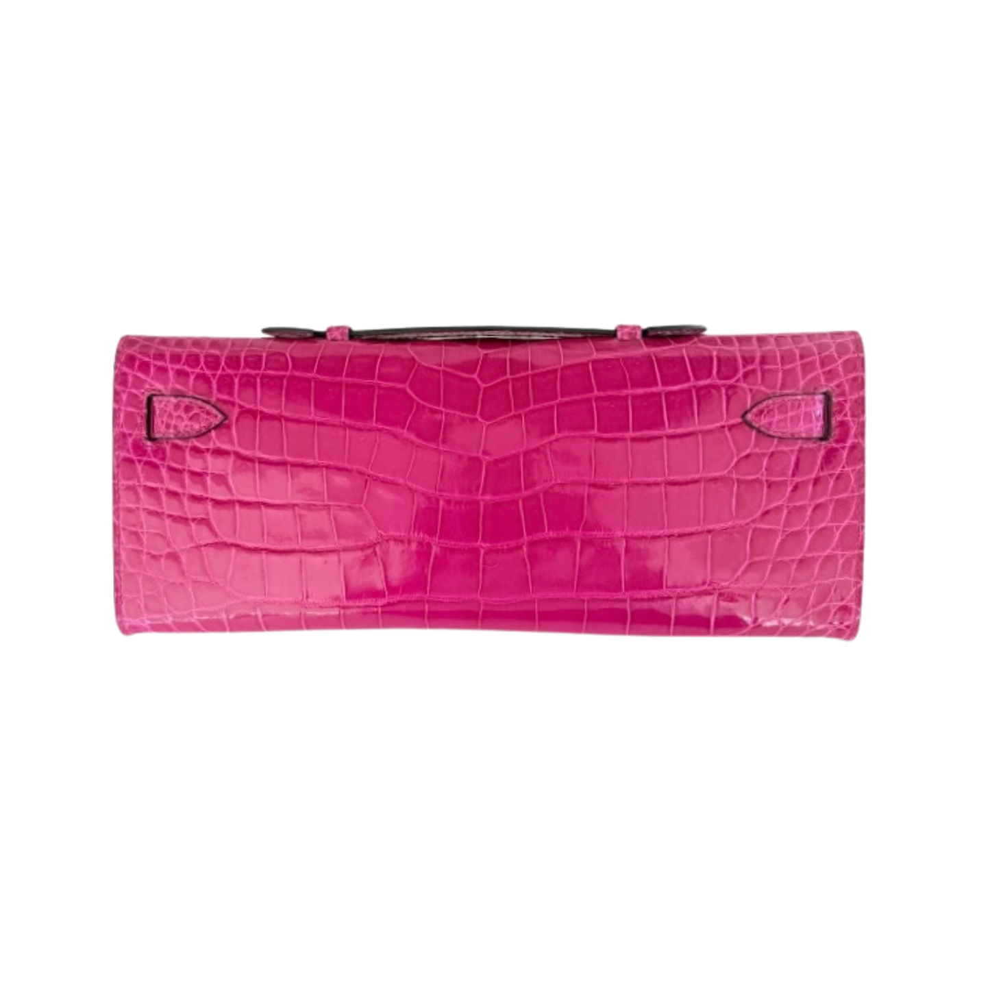 Princess Clutch in Shiny Magenta Nile Crocodile Skin