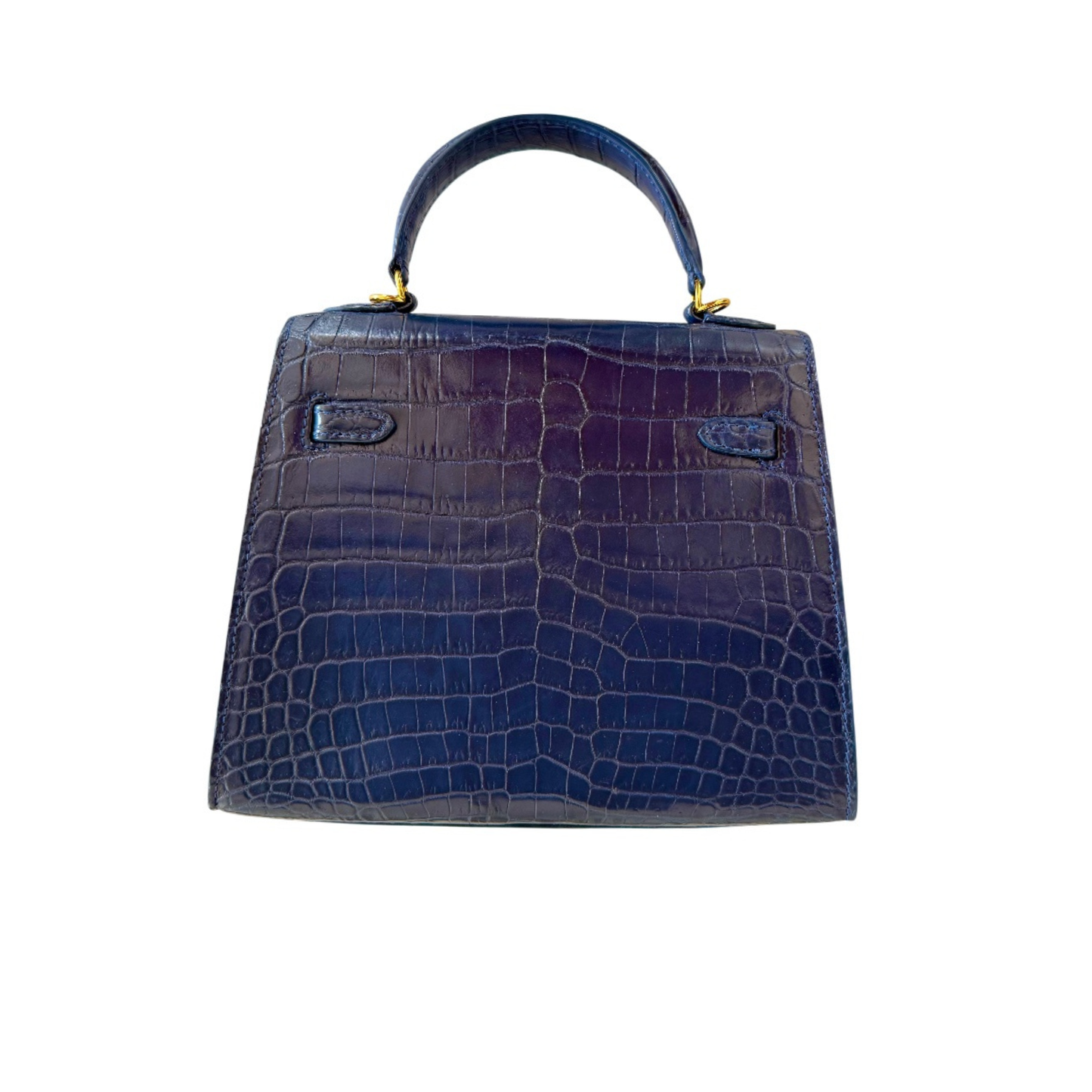Princess Handbag in Navy Blue Nile Crocodile Belly Skin