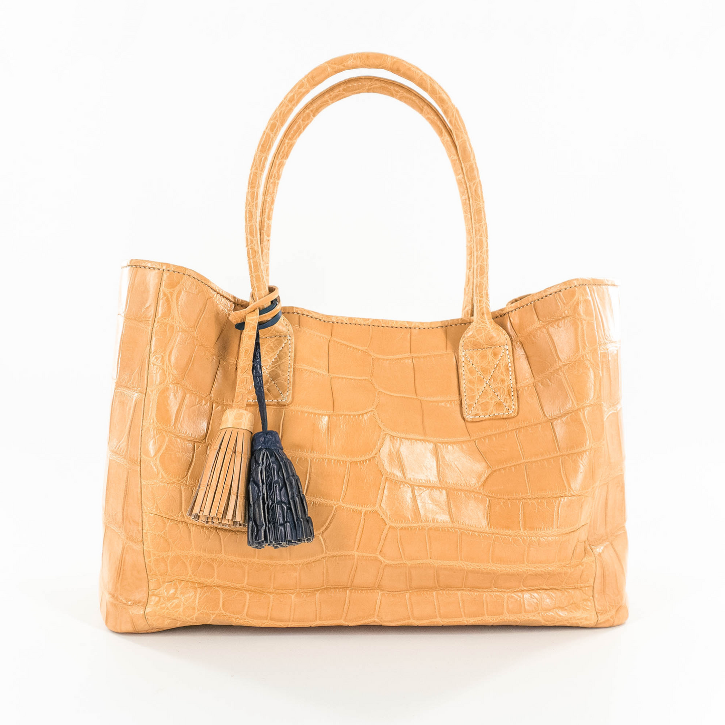 Buddy Tote in Cream Crocodile Belly Skin