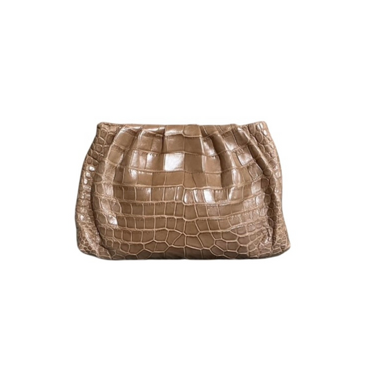 Monaco Clutch in Matte Crocodile Belly Skin