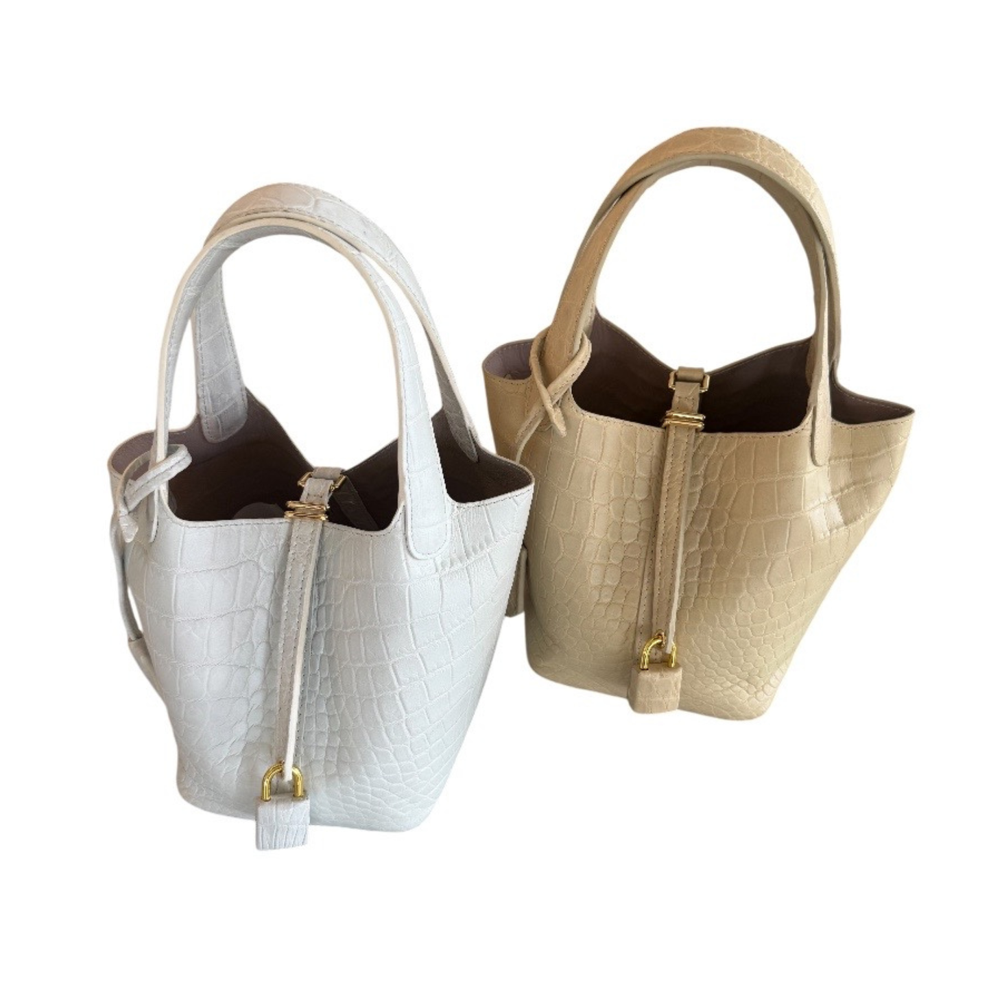 Pico Handbag in Yellow Crocodile Belly Skin