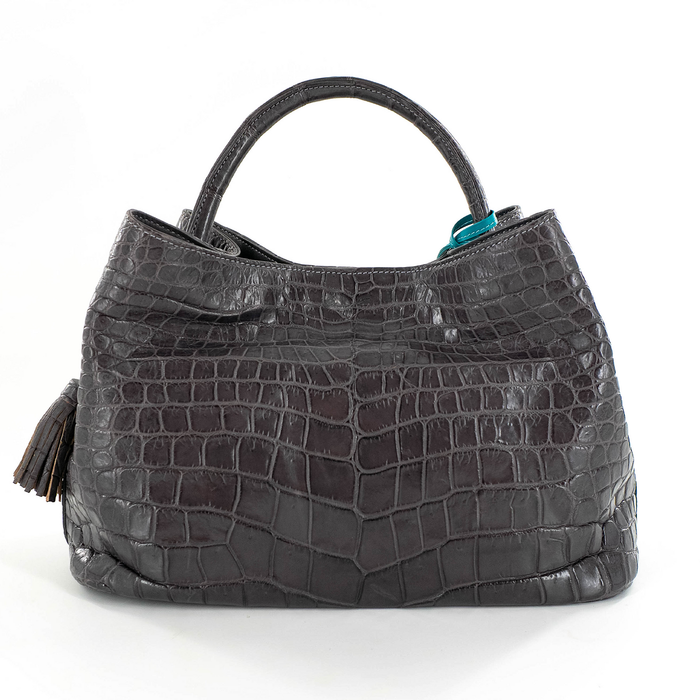 Darling Handbag in Grey Crocodile Belly Skin