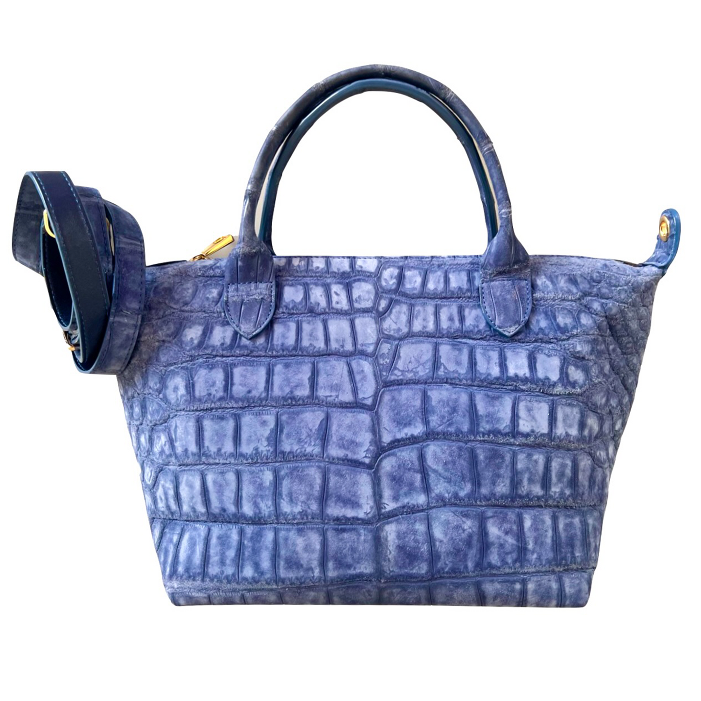 Ocean Tote in Nubuck Crocodile Belly Skin