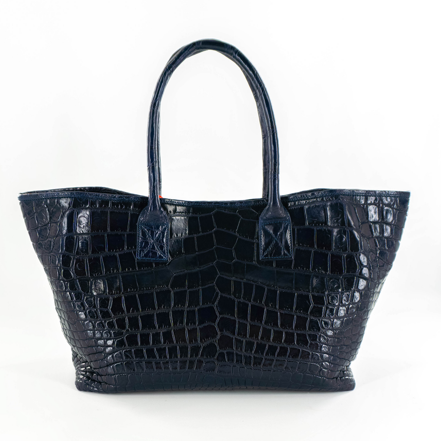 Rolls Royce Tote in Matte Navy Blue Crocodile Belly Skin