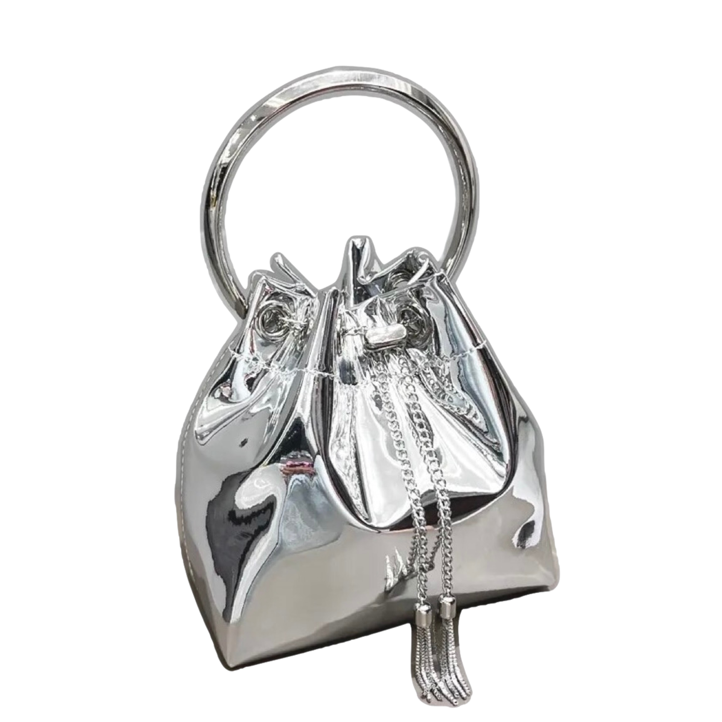 Metallic Bucket Bag