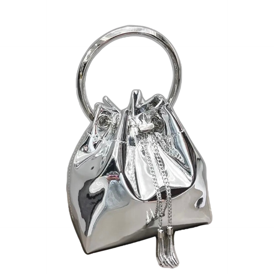 Metallic Bucket Bag