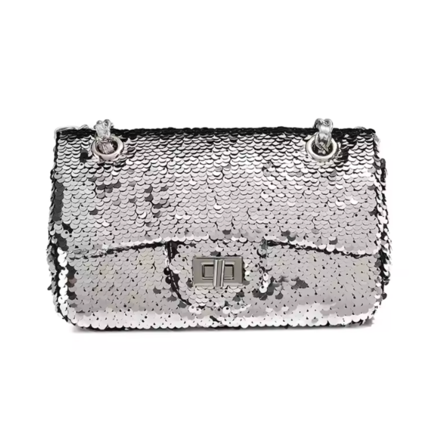Silver Sequin Handbag