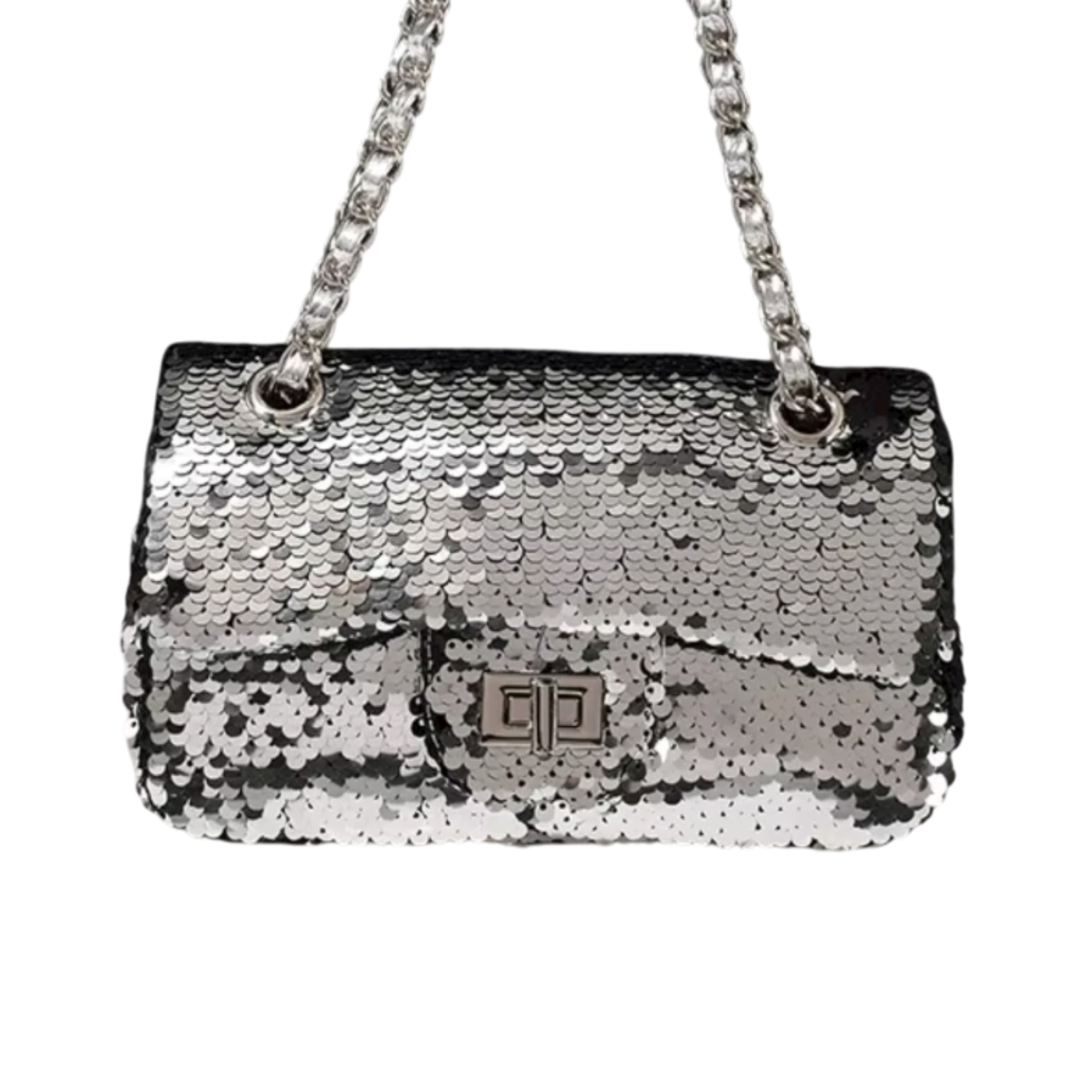 Silver Sequin Handbag
