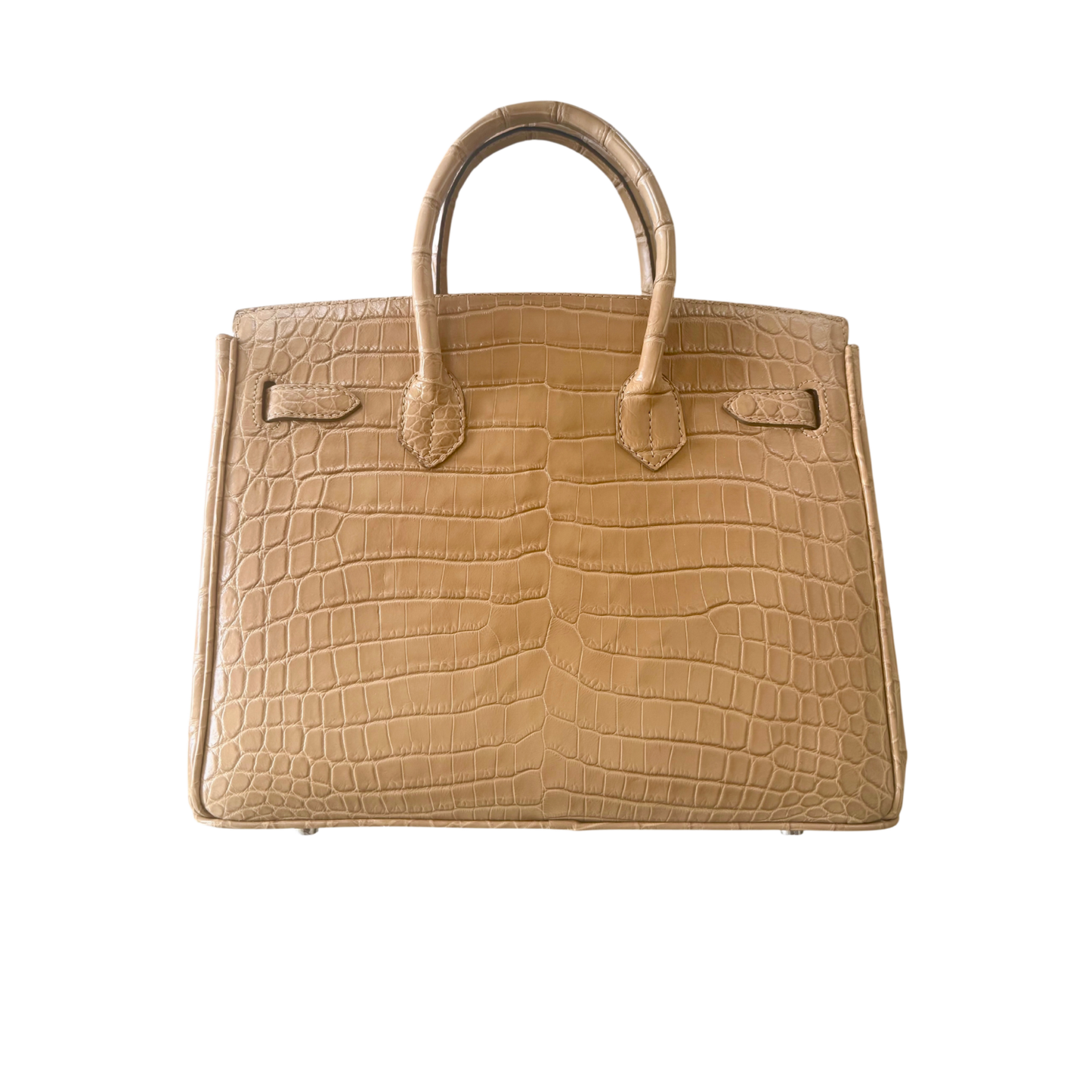 Duchess Handbag in Beige Crocodile Belly Skin