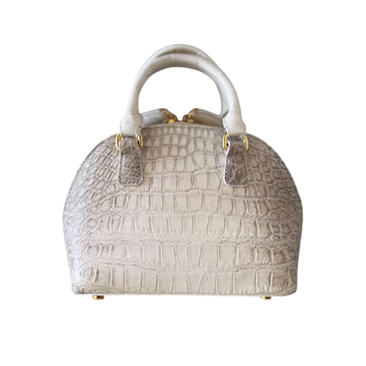 Mini Two Handle Handbag in Himalaya Crocodile Belly Skin