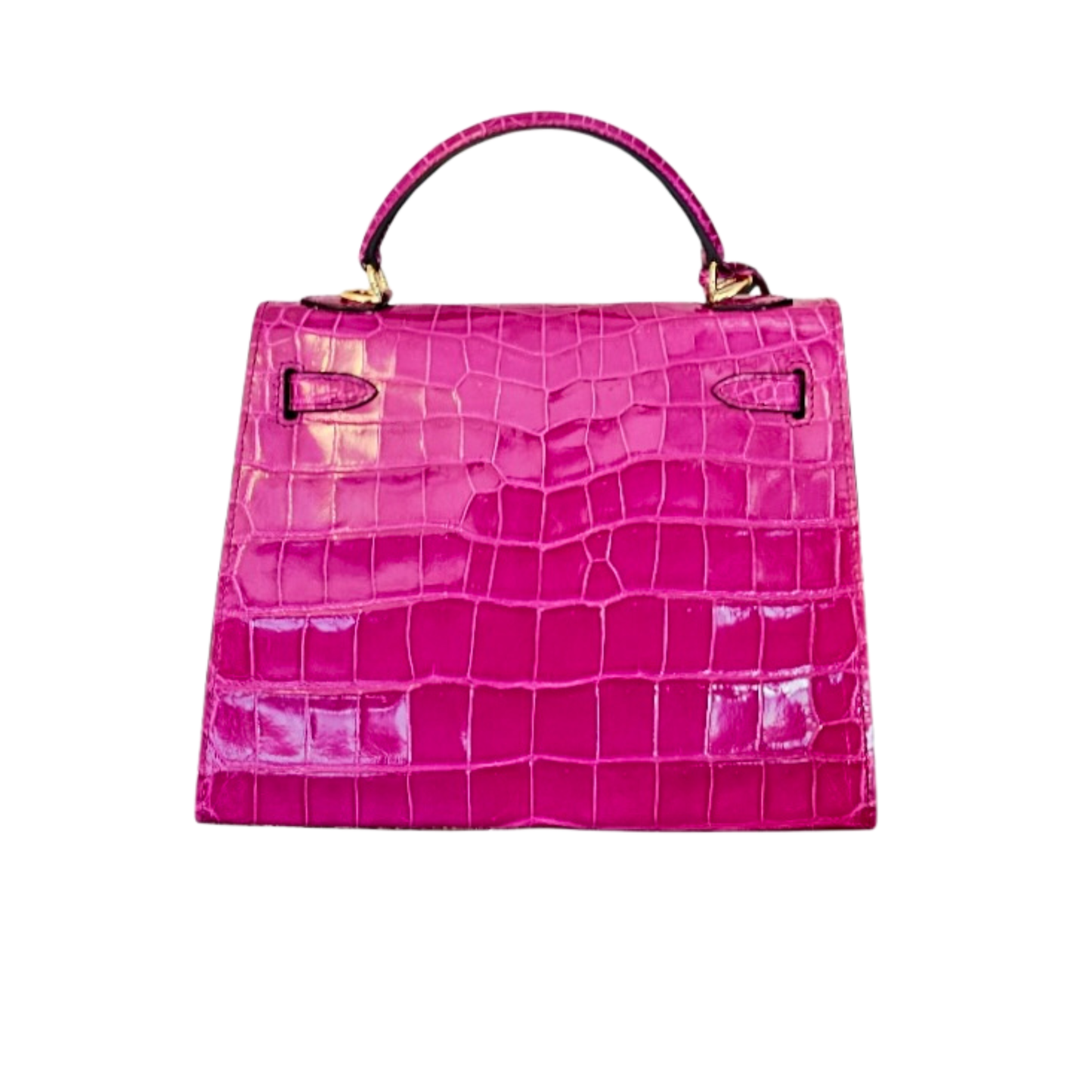 Princess Handbag in Magenta Nile Crocodile Belly Skin