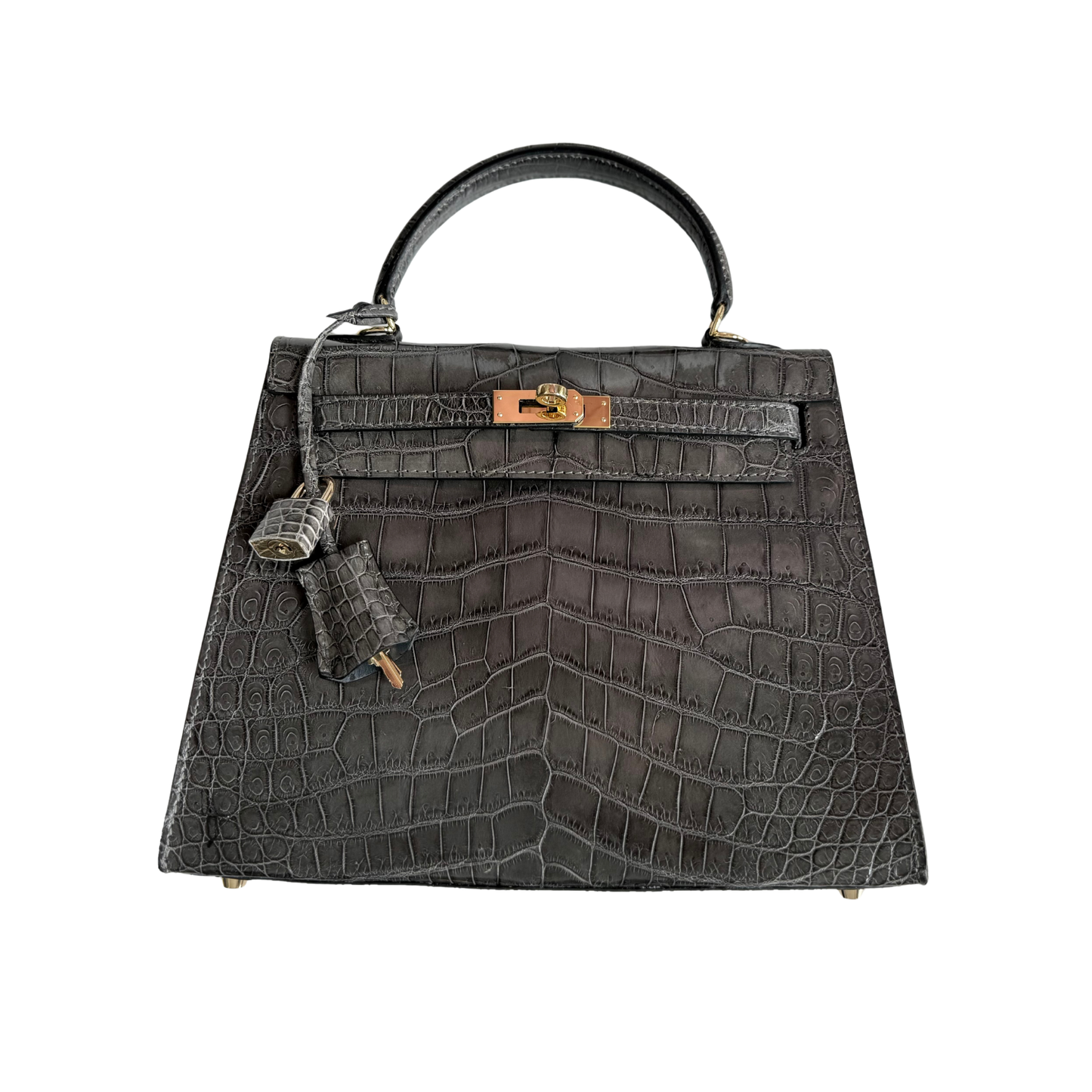 Princess Handbag in Matte Shadow Crocodile Belly Skin