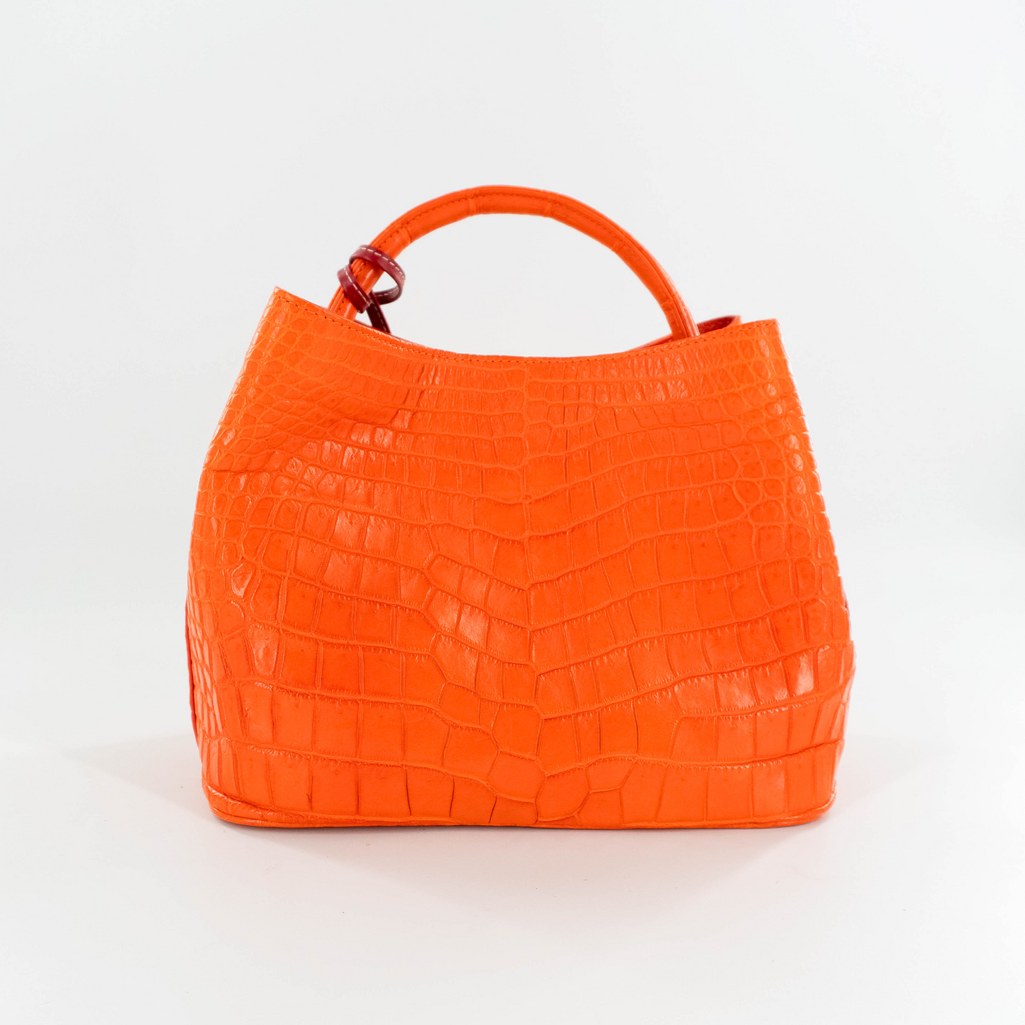 Darling Handbag in Orange Crocodile Belly Skin