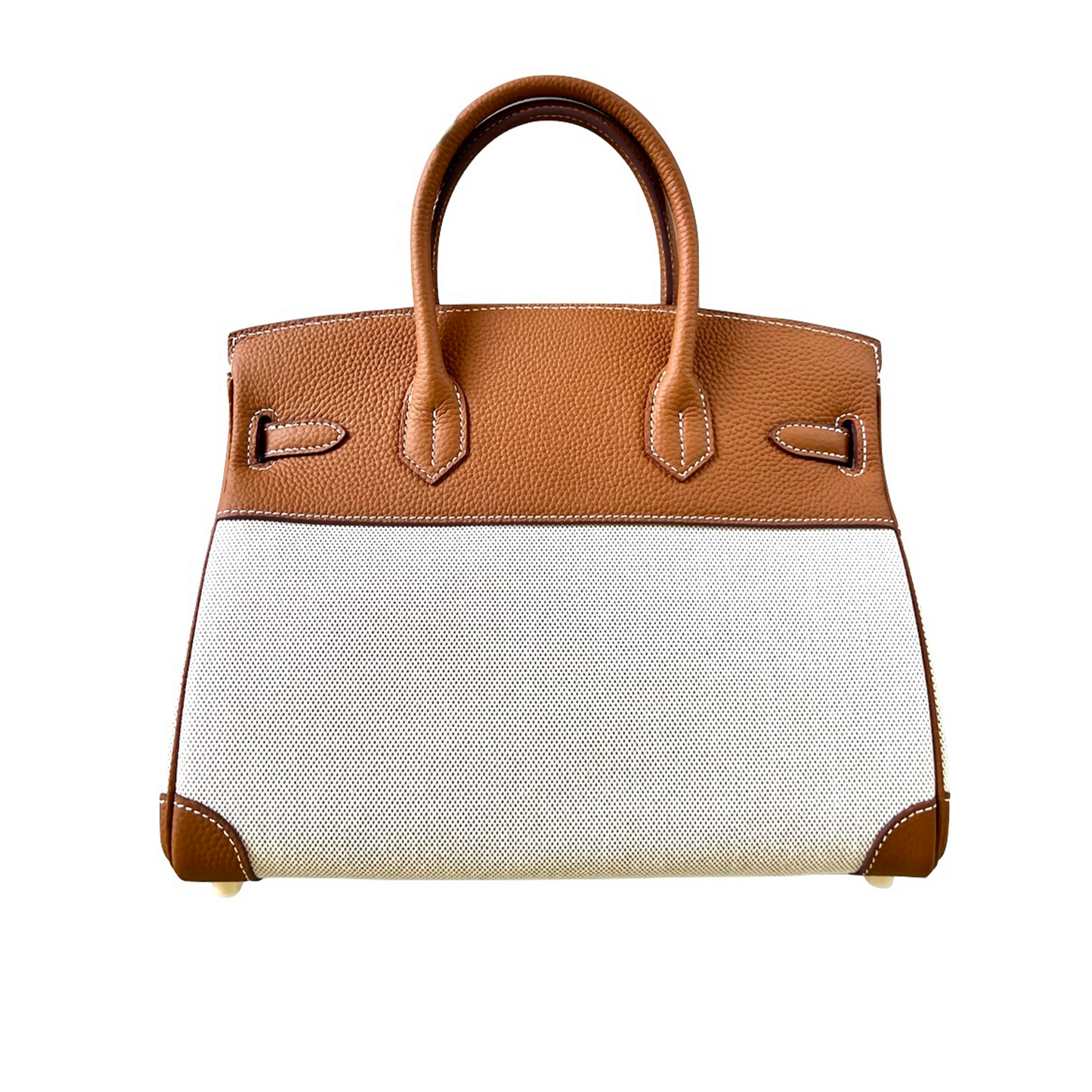 Duchess Handbag in Canvas and Cognac Leather