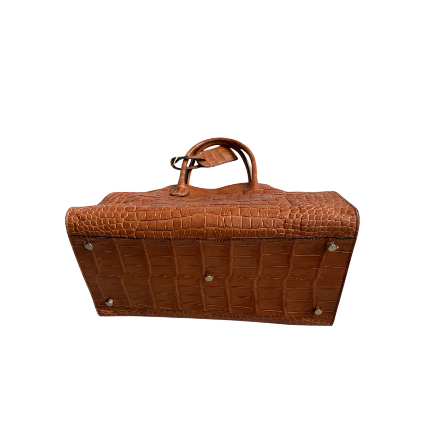 Rowena Handbag in Cognac Crocodile Skin