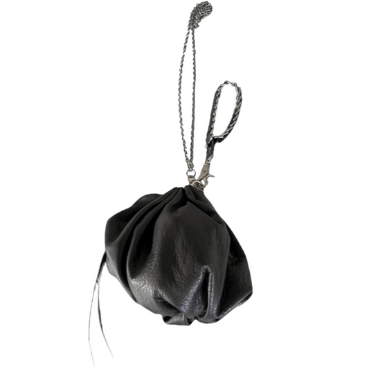 Black Leather Pod Bag