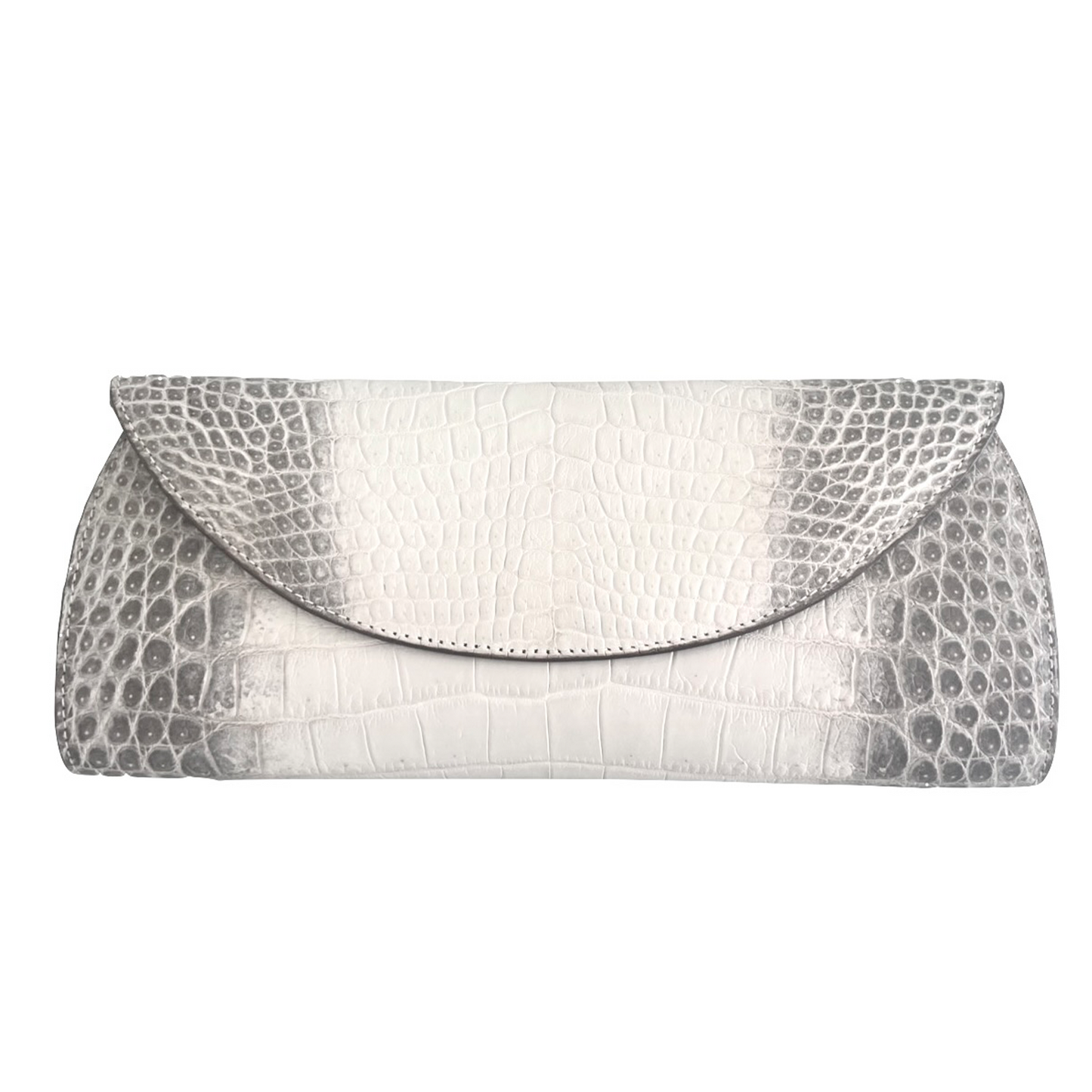 Half Moon Clutch in Himalaya Crocodile Skin